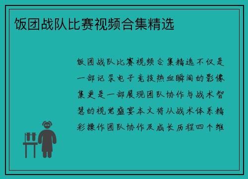 饭团战队比赛视频合集精选